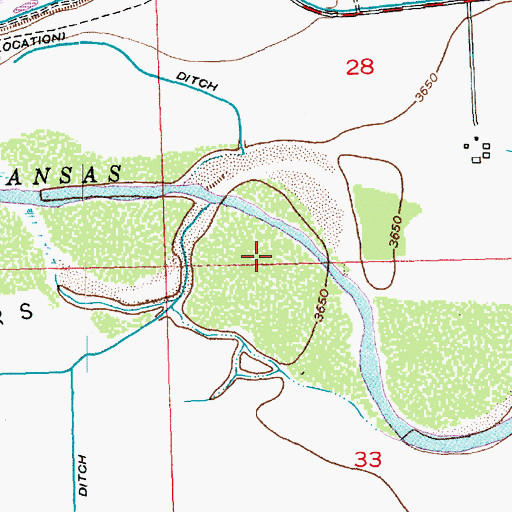 Topographic Map of Big Timbers, CO