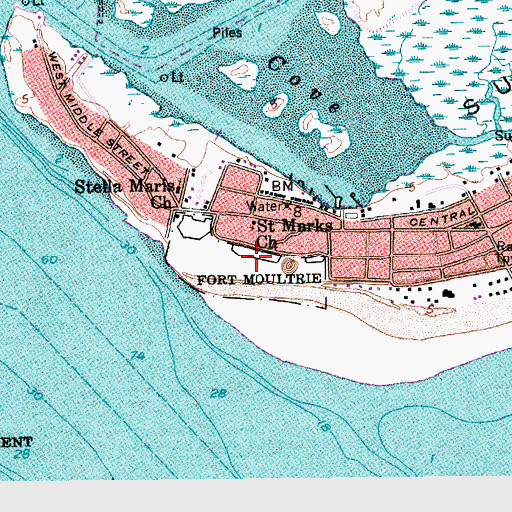 Topographic Map of Battery Jasper (historical), SC