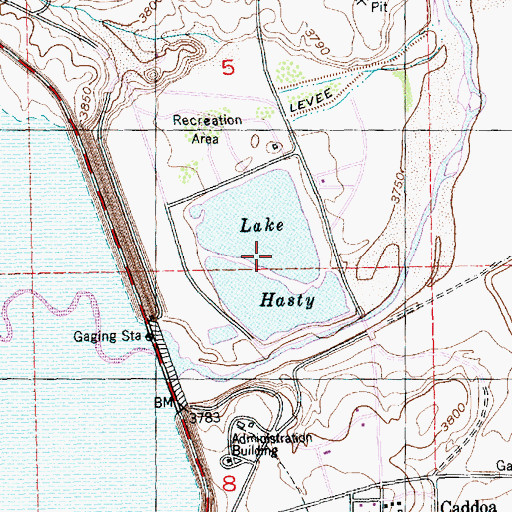 Topographic Map of Lake Hasty, CO