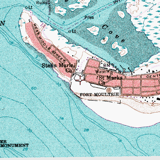 Topographic Map of Battery McCorkle (historical), SC