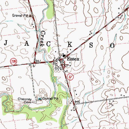 Topographic Map of Essex United Methodist Church, OH