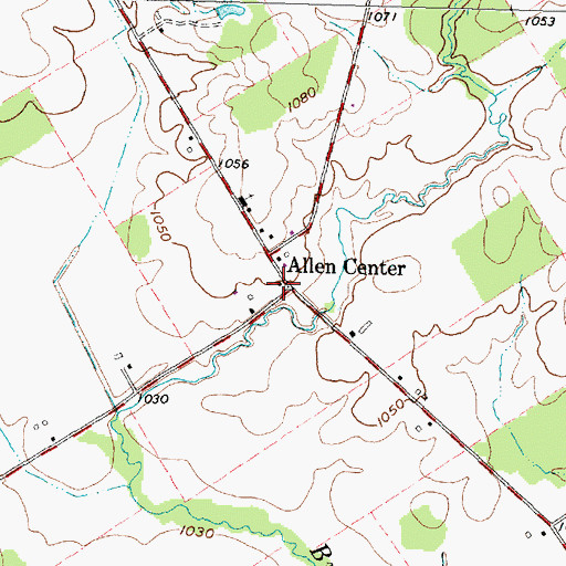 Topographic Map of Allen Township Hall, OH