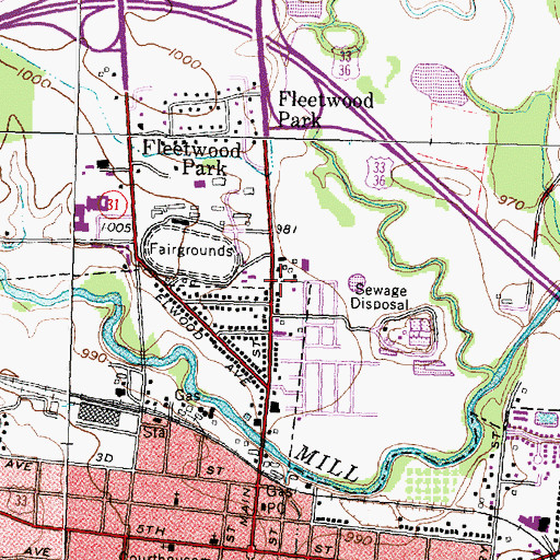 Topographic Map of Paris Township Hall, OH