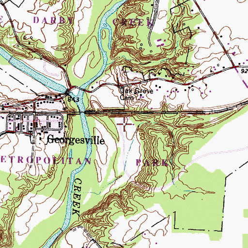 Topographic Map of Indian Ridge Picnic Area, OH