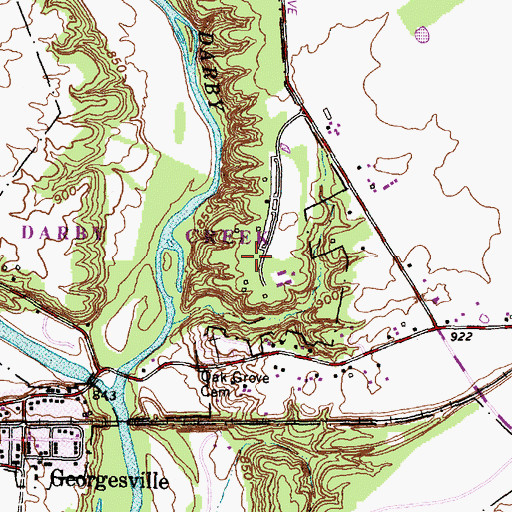 Topographic Map of White Oak Reservable Area, OH