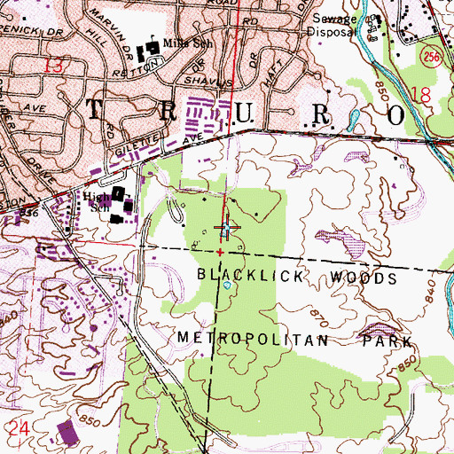 Topographic Map of Ashton Pond, OH