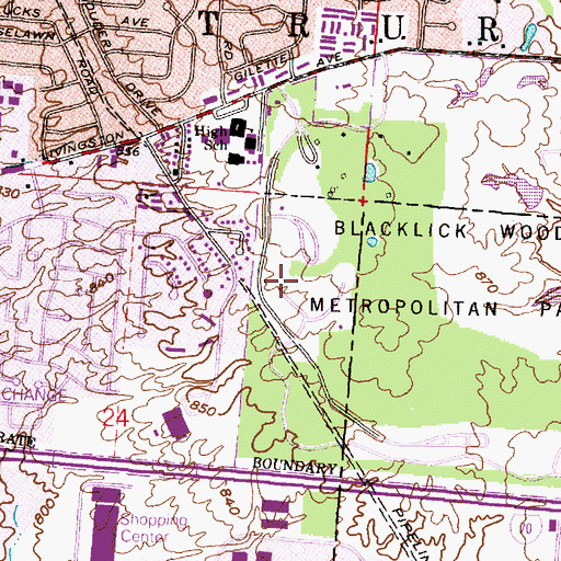 Topographic Map of Butternut Picnic Area, OH