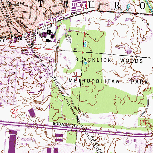 Topographic Map of Buttonbush Picnic Area, OH