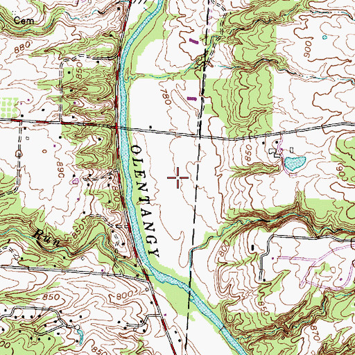 Topographic Map of Big Meadows Picnic Area, OH