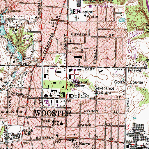 Topographic Map of Cindy Barr Field, OH