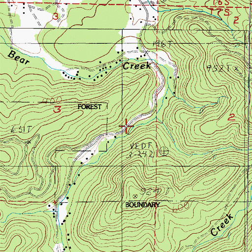 Topographic Map of Drift Creek Bridge (historical), OR