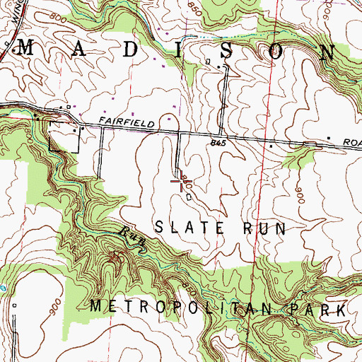 Topographic Map of Buzzards Roost Picnic Area, OH
