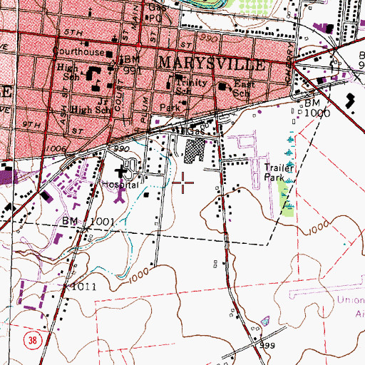 Topographic Map of Eljer Park, OH
