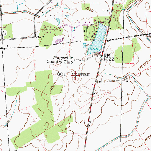 Topographic Map of Flagstone Golf Course, OH