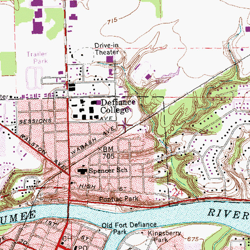 Topographic Map of McReynolds Hall, OH