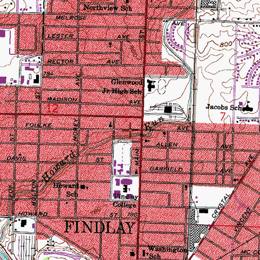 Topographic Map of Doctor Frank R and Mary Jane Cosiano Health Center, OH