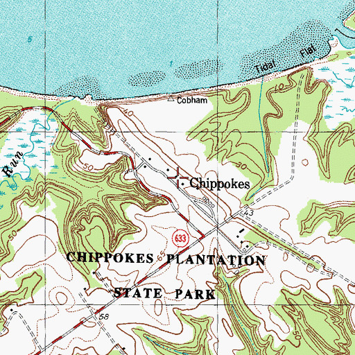 Topographic Map of College Run Trail, VA