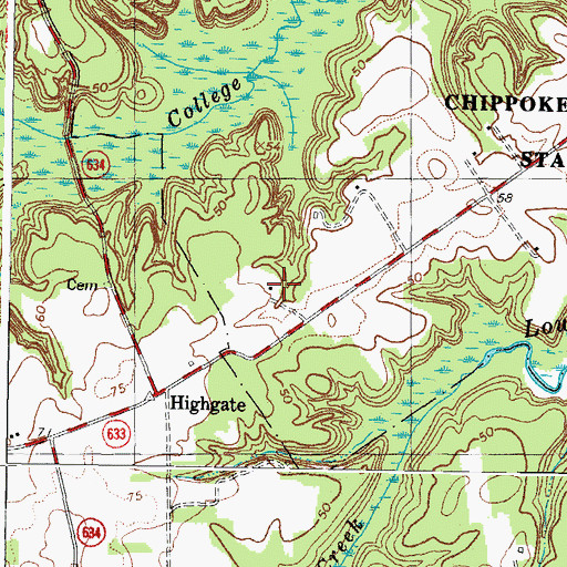 Topographic Map of Osbourne House, VA