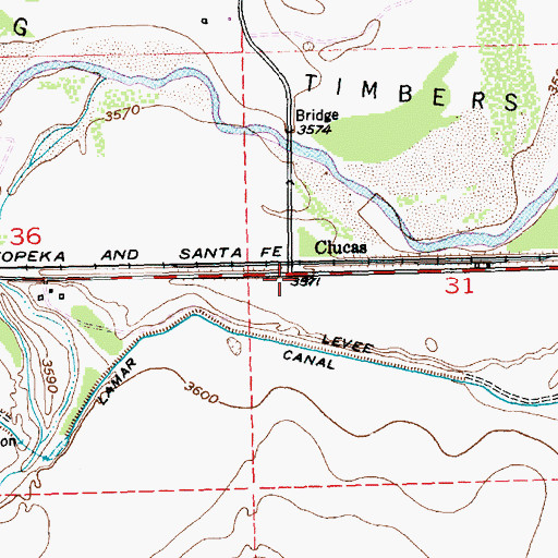 Topographic Map of Clucas, CO