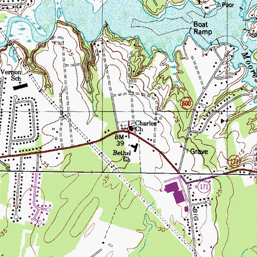 Topographic Map of Smith Cemetery, VA