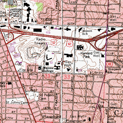 Topographic Map of Weaver Child Development Center, OH