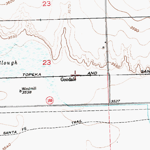 Topographic Map of Goodale, CO