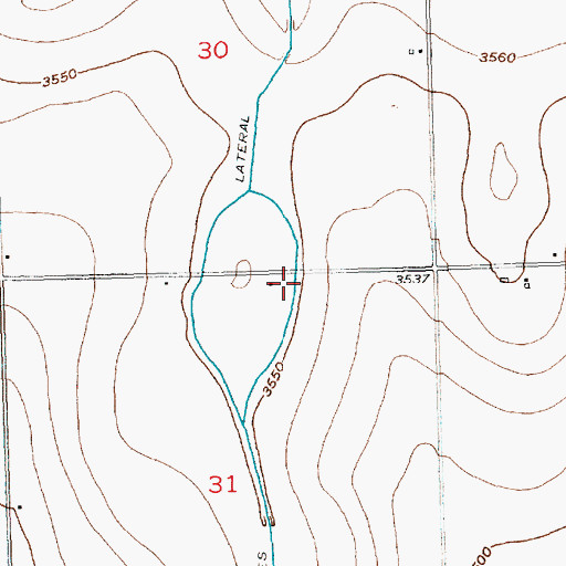 Topographic Map of Jones Lateral, CO