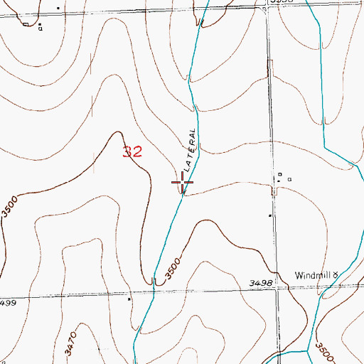 Topographic Map of Trotter Lateral, CO