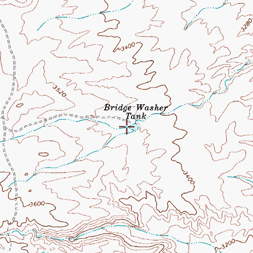 Topographic Map of Bridge Washer Tank, AZ