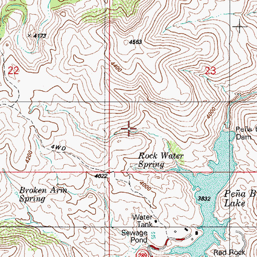 Topographic Map of Rock Water Spring, AZ