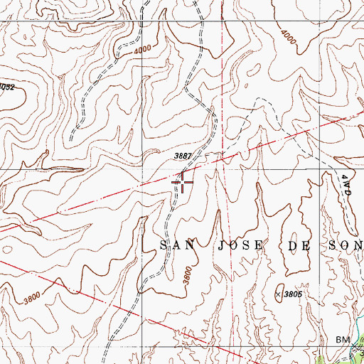 Topographic Map of Sonoita Creek State Natural Area, AZ