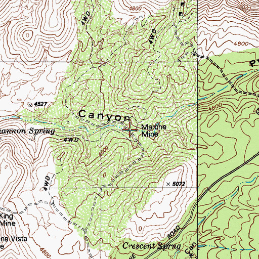 Topographic Map of Marche Mine, AZ