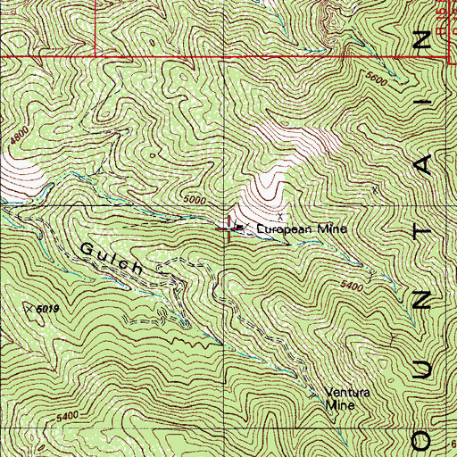 Topographic Map of European Mine, AZ