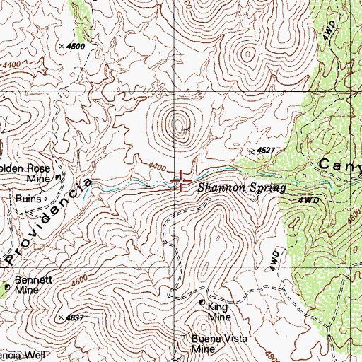 Topographic Map of Shannon Spring, AZ