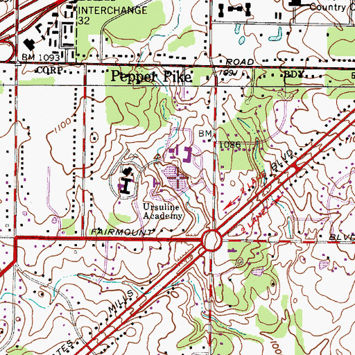 Topographic Map of Lake Elissa, OH