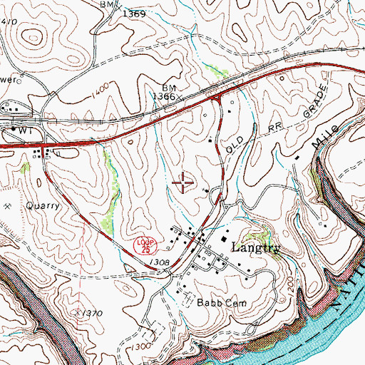 Topographic Map of Judge Roy Bean Visitor Center, TX