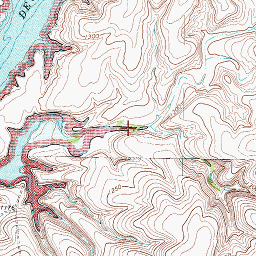 Topographic Map of Lowry Springs, TX