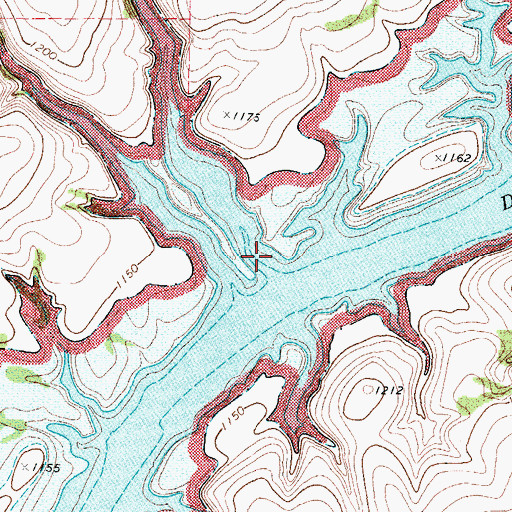 Topographic Map of Twin Canyons, TX