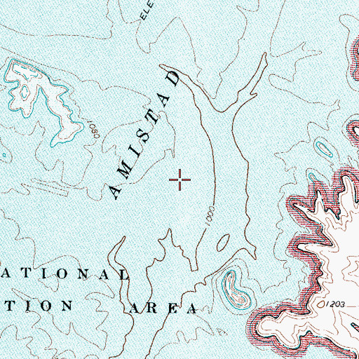 Topographic Map of Castle Canyon, TX
