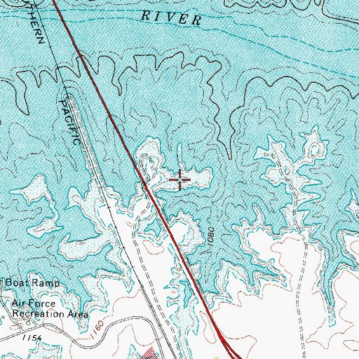 Topographic Map of Governors Landing Amphitheater, TX