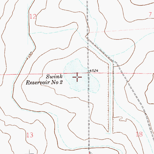 Topographic Map of Swink Reservoir Number 2, CO