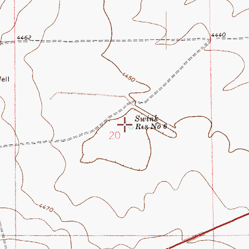 Topographic Map of Swink Reservoir Number 6, CO