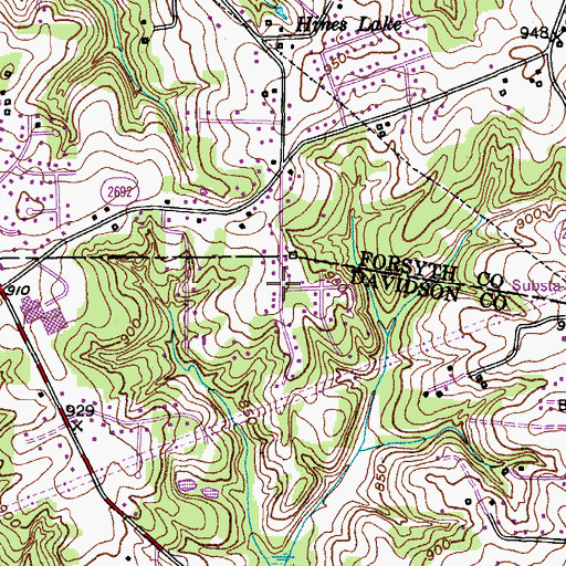 Topographic Map of Samaritan Baptist Church, NC