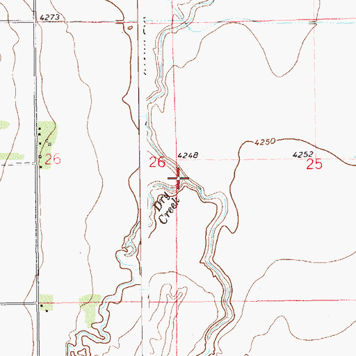 Topographic Map of Dry Creek, CO