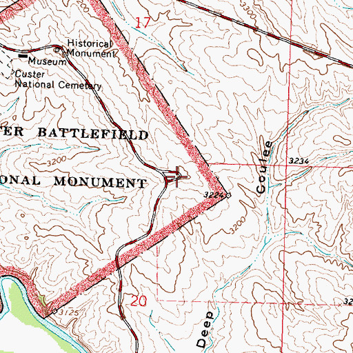 Topographic Map of Calhoun Hill, MT