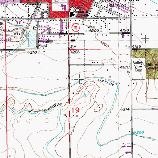 Topographic Map of Catlin Canal, CO