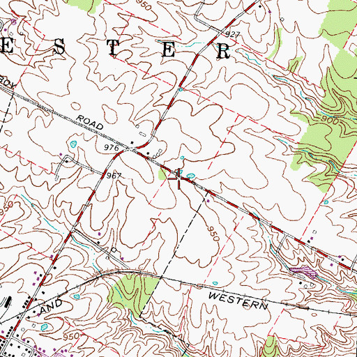 Topographic Map of Winchester Post Office, OH