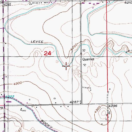 Topographic Map of Otero Canal, CO