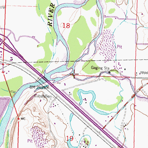 Topographic Map of Little Bighorn Valley, MT