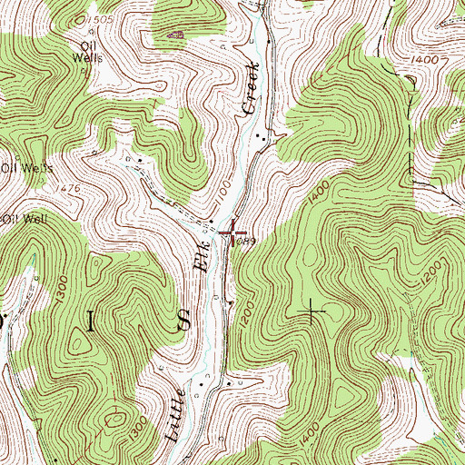 Topographic Map of Little Elk School (historical), WV